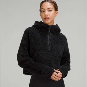 Lululemon Scuba Oversized Half Zip Fleece Hoodie Black XS/S